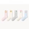5 Pairs of Female Spring and Summer Cute All Match Cartoon Animal Tube Socks