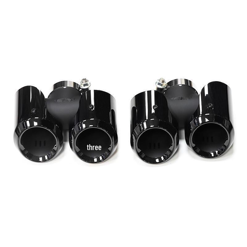 Matte Silver Quad Exhaust Tips for Land Rover Defender L663/P400/90 2.0T/110 3.0T