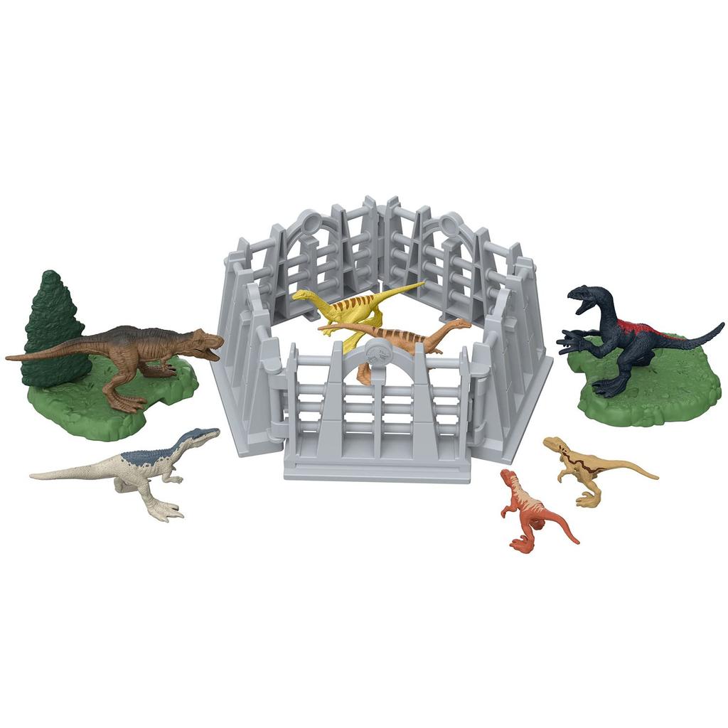 Mattel Набор мини-фигурок Jurassic World New Ruler с футляром для чистки, возрастом от 1 года и HJB15 (МИР ЮРСКОГО ПЕРИОДА) [Игрушка Динозавр] [4 вверх]