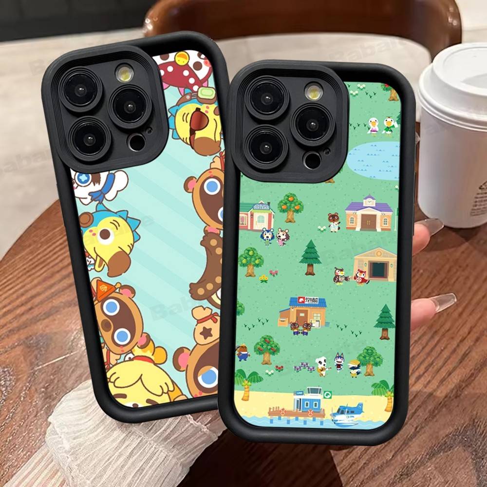 Game A-Animal C-C-Crossing Silicone Soft Phone Case For IPhone 17 16 15 14 Plus 13 12 Mini 11 Black Cover