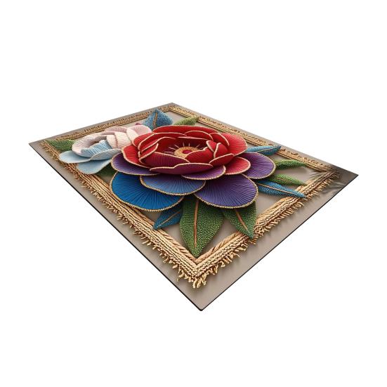 Коврик для пола 3D цветочный узор коврик для ванной комнаты высокоабсорбирующий быстросохнущий нескользящая резиновая основа кухонный душевой коврик для двери прачечной