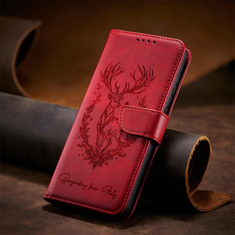 Flip Case for Samsung Galaxy A14 A15 A16 A24 A25 A26 A34 A35 A36 A54 M54 A55 A56 A90 A91 M80S 4G 5G Leather Cover Card Slots Wallet TPU Casing