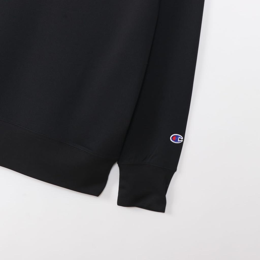 Футболка с длинным рукавом и графическим логотипом Quick UV Graphic Logo с длинным рукавом и воротником-стойкой, черная [Champion], рукав, сушка, защита, принт, рубашка, гольф, C3-AG401,