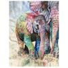 Diy Алмазная картина Красочные слоны Животные Мозаика Вышивка Полный круглый дрель