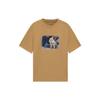 Cartoon Print Round Neck Casual Short Sleeve T-Shirt Men Tops Brown AHSS453-9