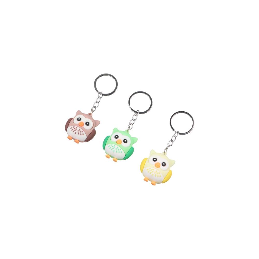 Cartoon Cute PVC Student Gift Party Bag Charms Owl Pendant Car Keychain Animal Keyring Owl Keychain