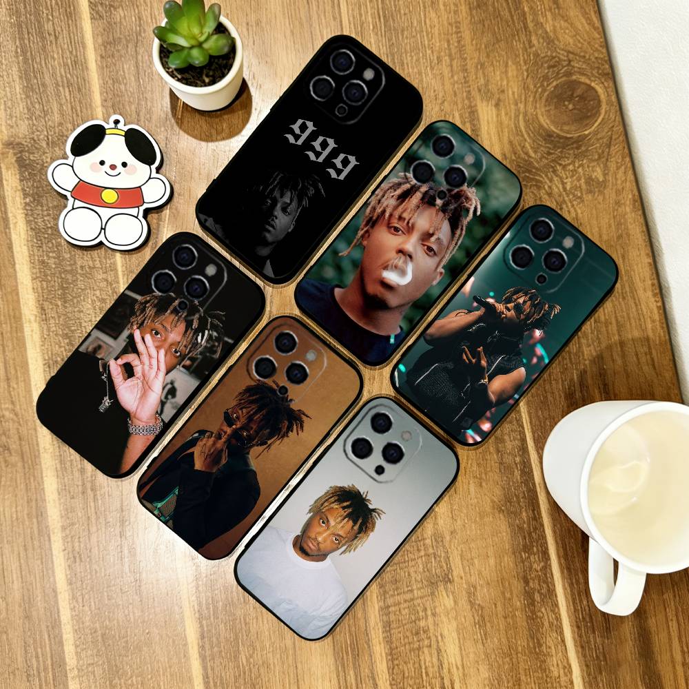 Чехол для телефона Juice Wrld 999 для iPhone 17,16,15,14,13,12,11 Plus,Pro Max,XS, Мягкий силиконовый черный чехол
