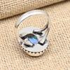 Кольцо из стерлингового серебра 925 пробы с радужным мистическим топазом и драгоценным камнем ручной работы для нее