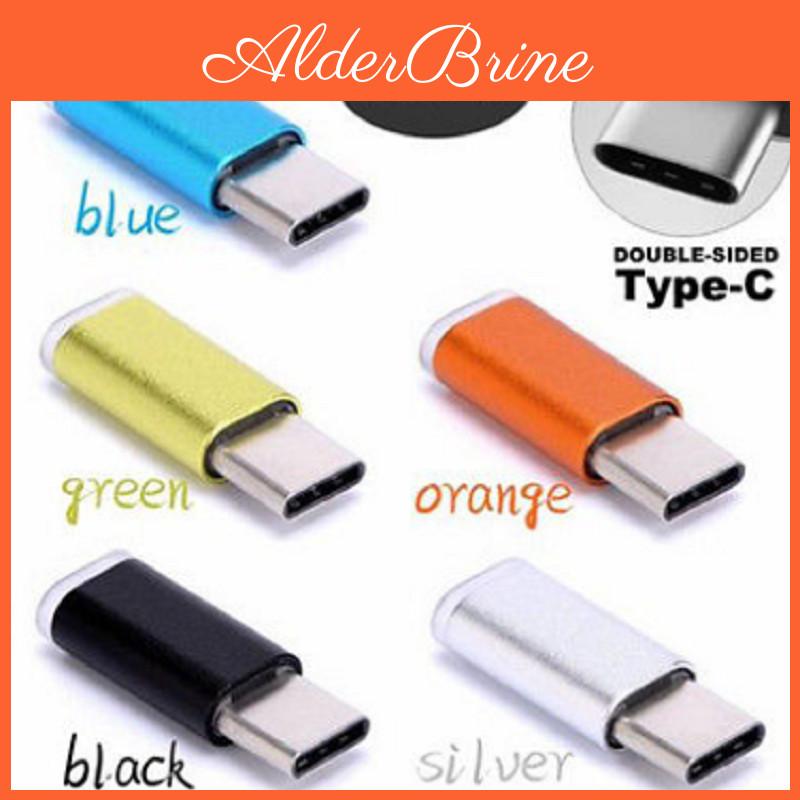 Стильный 3x Металлический Micro USB на USB-C Type-C Адаптер-зарядное устройство для синхронизации с реверсивным разъемом