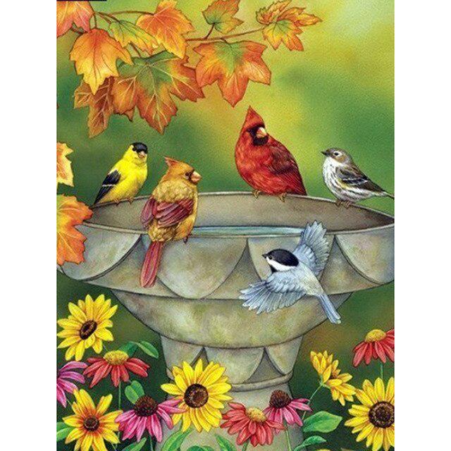 5D Diamond Painting Bird Animal DIY Diamond Embroidery Landscape Flower Full Round Cross Stitch