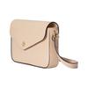 GUCCI double G logo adjustable shoulder strap magnetic buckle opening and closing leather messenger bag women's light beige
