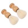 Mini Shaving Brush Synthetic Wooden Handle Soft Men Shaving Brush for Travel Home Use