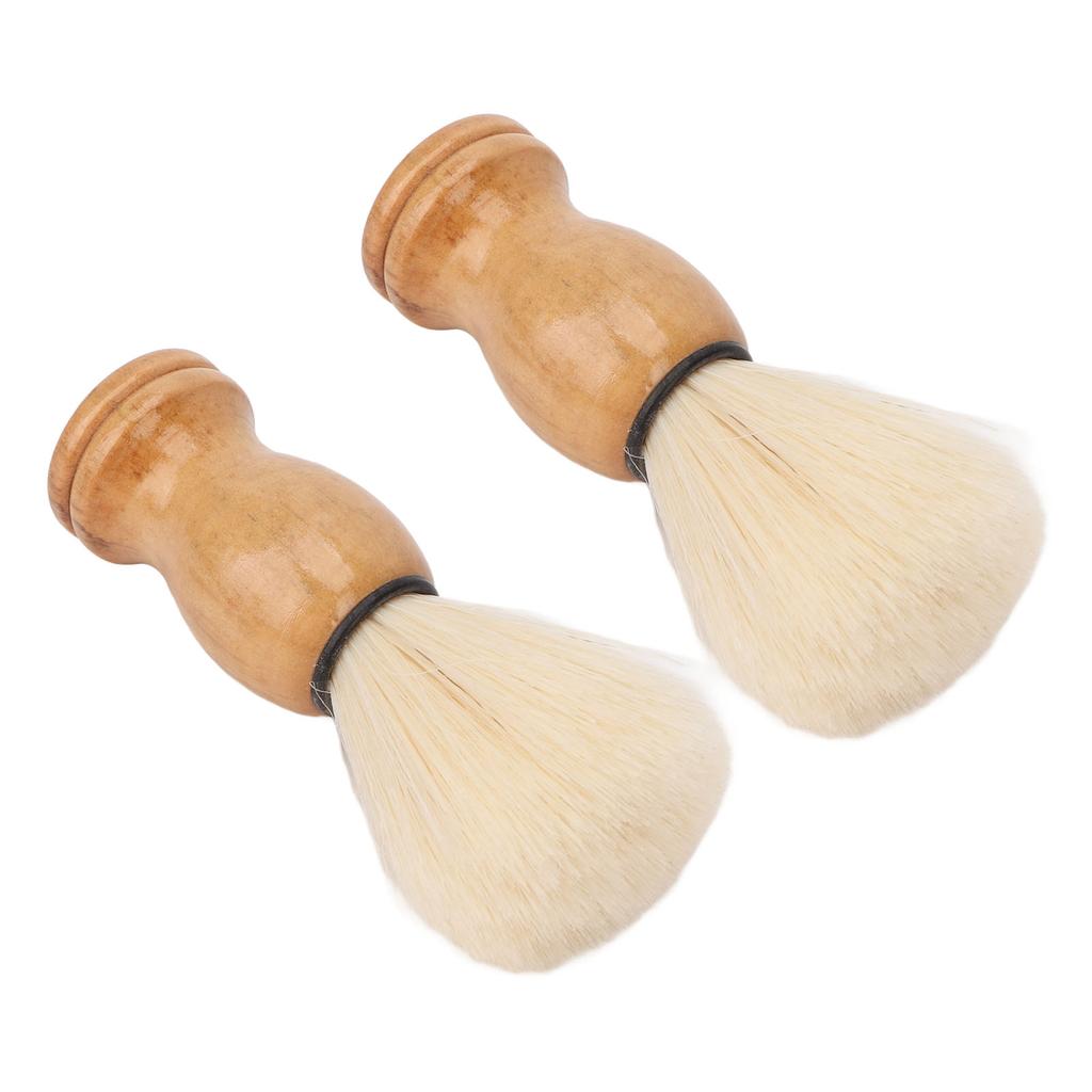 Mini Shaving Brush Synthetic Wooden Handle Soft Men Shaving Brush for Travel Home Use