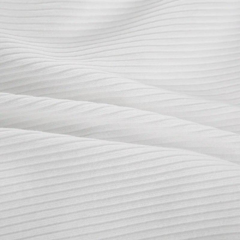 Белая укороченная футболка с длинными рукавами и разрезом в рубчик на шнуровке, осенняя сексуальная повседневная футболка с v-образным вырезом, женская футболка с перьями