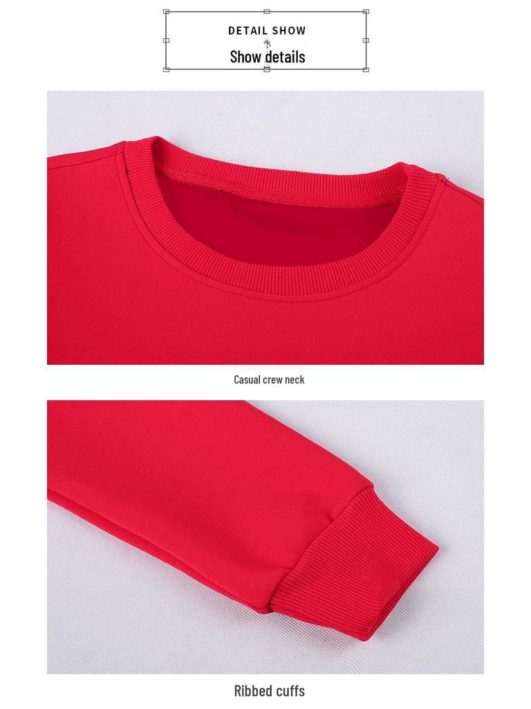 Женская толстовка с круглым вырезом – весна/осень 2025, длинный рукав, модный бархатный топ Plus