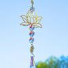 Ловец Солнца Кристалл Лотос Подвесные Кристаллы Витражное Стекло Ловец Солнца Уличный Декор Радужный Создатель Призма Чакры Садовое Украшение