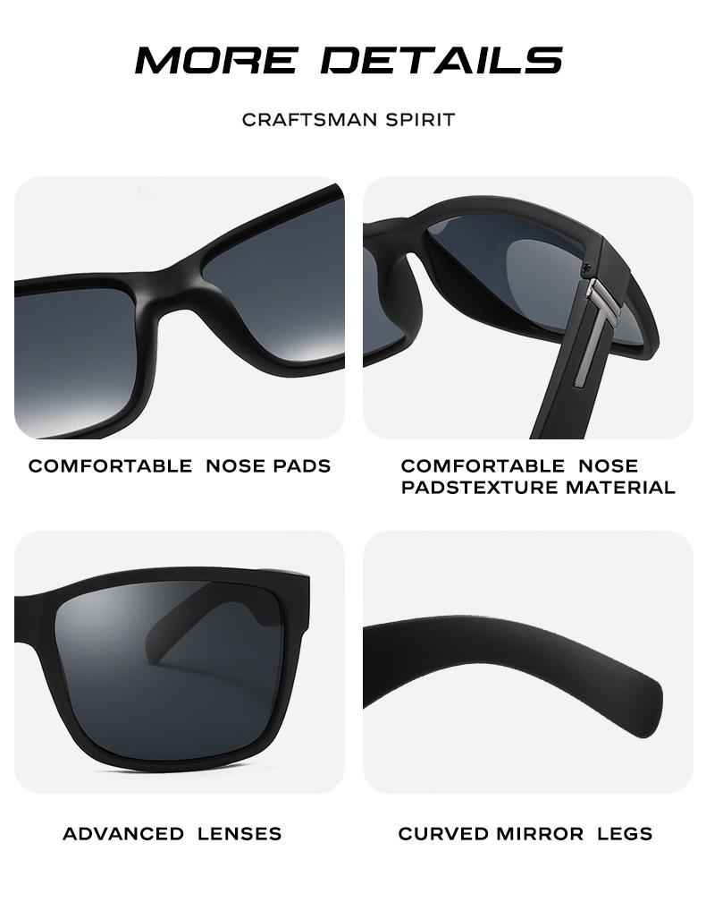 Ретро Поляризованные Мужские Солнцезащитные Очки для Вождения UV400 - Универсальный Европейский и Американский Стиль