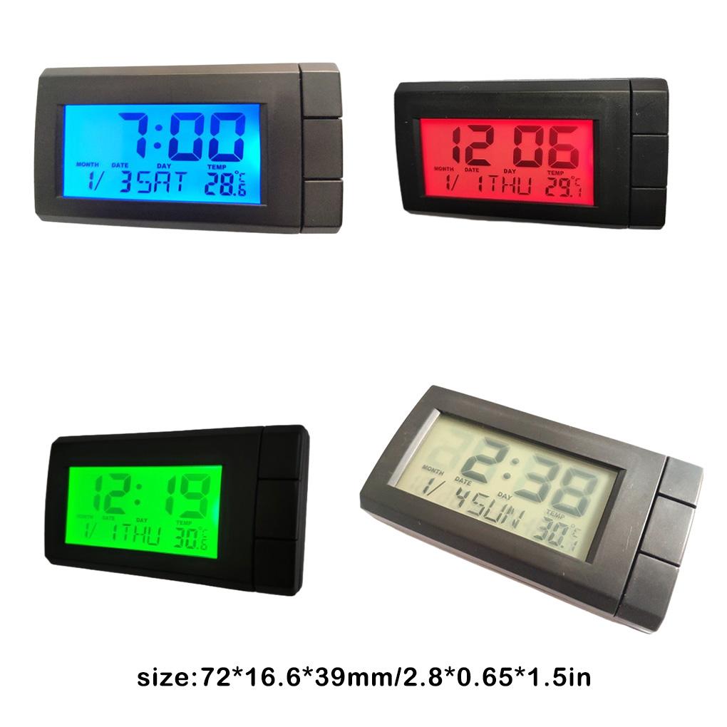 ABS Автоматические цифровые часы Дата Дисплей Прямоугольные Батарейки Питание Самоклеящиеся Приборная Панель Главная Автомобильные Часы Автомобильные Сигнализации