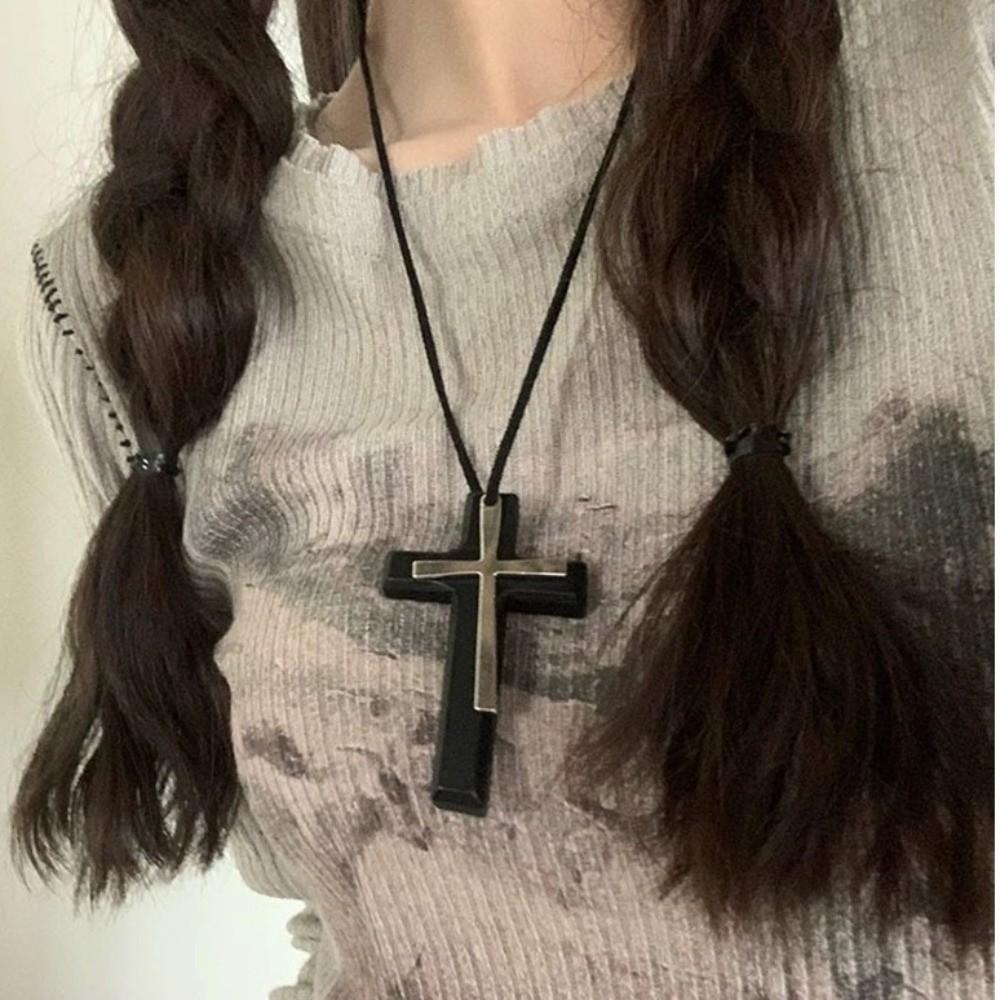 Unisex Design Rope Choker Chain Handmade Rear View Mirror Charm Necklace For Men Women