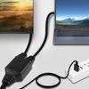 Black PVC RJ45 Network Splitter | 100 Mbps One-to-Two Sharing Device