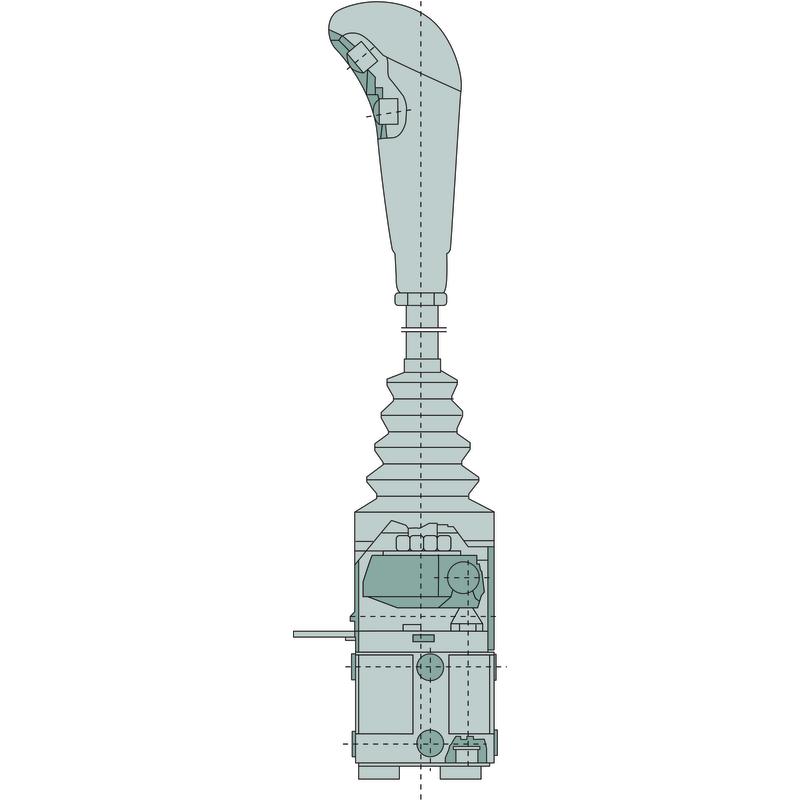 Joystick for loader without ball lugs
