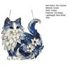 Sun Catcher Blue White Cat Decorative Light Hanging Decoration Cat