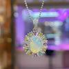 Sace Gems Сертифицированное серебро S925, 8*10 мм, подвеска с натуральным опалом, ожерелья для женщин, помолвка, коктейльная вечеринка, изысканные ювелирные изделия