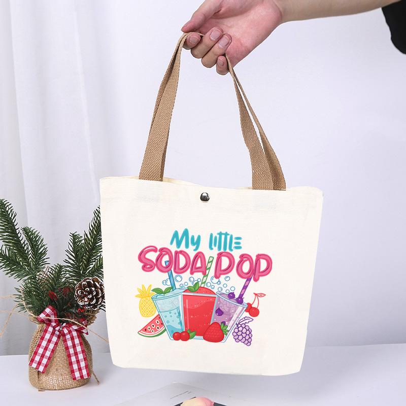 K-Pop Anime Cartoon Printed Student Large Capacity Portable Shoulder Bag Casual Canvas Bag