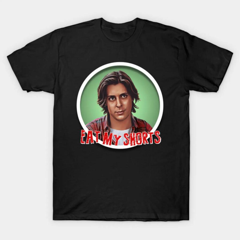 Клуб Завтрака Футболка Eat My Shorts Винтажная Мягкая Дышащая Повседневная Удобная Дизайнерская Одежда Мужская Эластичная Мода