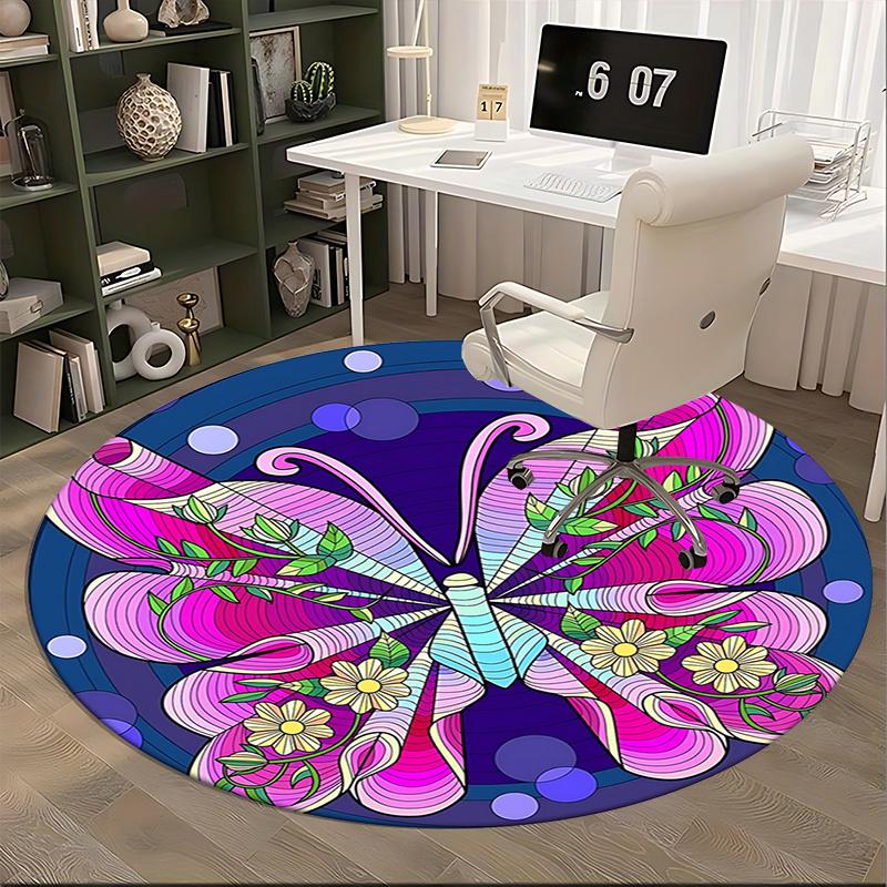 Colorful Butterfly Office Carpet Chair Mats, Home Decor, Sofa Rug, Office Carpet Gift for Any Room1118146a