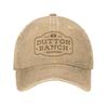 AYellowstone Dutton Ranch Золотой Монтана Винтажные Бейсболки Потертый Деним Стиранная Кепка от Солнца Для Бега Гольфа Регулируемая Посадка Кепки Ca