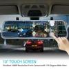 1080P High-definition Car DVR Front Rear Dual Dash Cam 10-Inch Touch Screen Video Recorder Loop