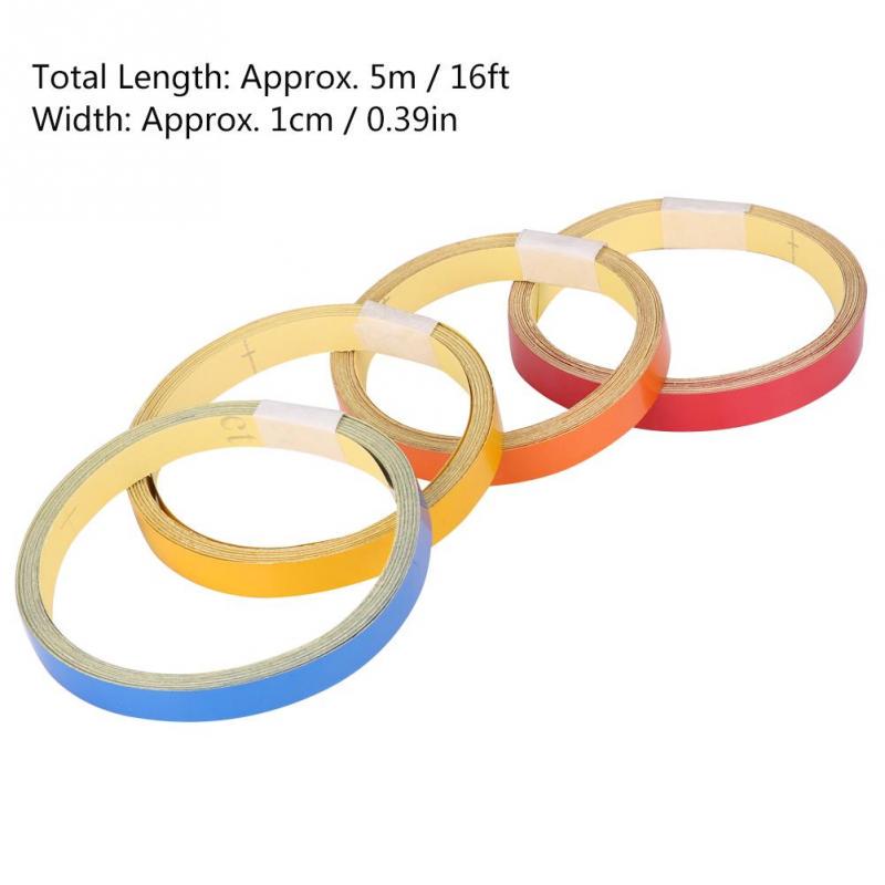 Светоотражающая предупреждающая лента 1 см * 5 м, наклейка, наклейка для автомобиля, мотоцикла, кузова автомобиля