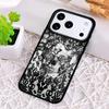 Готический цветочный чехол-череп для iPhone 17 Air 16 15 11 12 14 13 Pro Max Ударопрочный чехол