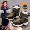 Boys Snow Boots 2025 Winter New Children's Fleece Thickened Northeastern Large Cotton Shoes Girls Warm Cotton Boots Versatile