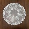 European Round Embroidery Lace Table Mat Living Room Bedroom Study Nightstand Cover Cloth Coaster Fruit Tray Kitchen Decoration