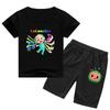Cocomelon Short Kids Sleeve Tshirt Shorts Boys Girls 2pcs Tops Pants Set Casual