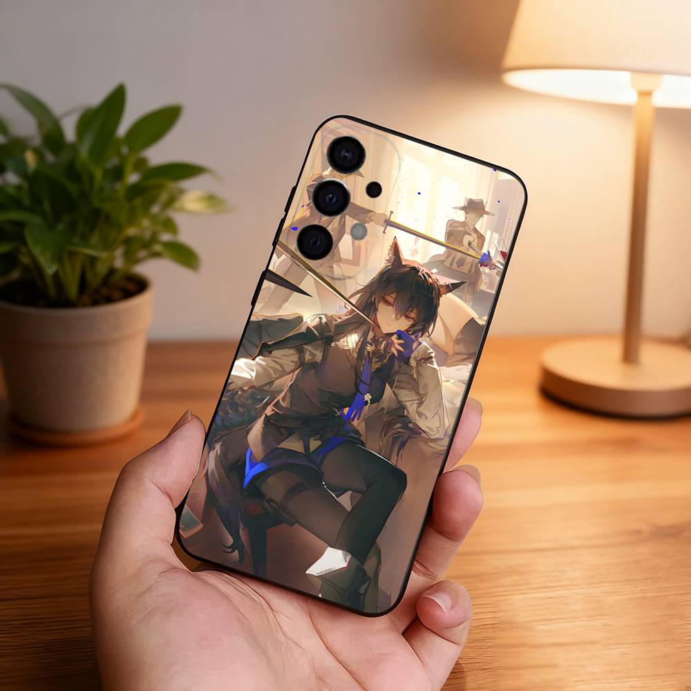 A-Arknights E-Endfield Ударопрочный чехол для телефона Samsung S26,S25,S24,S21,S22,S23,S30,Ultra,S20,Plus,Fe,Lite,5G Черный чехол