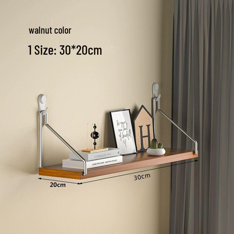 Настенная железная полка для хранения без сверления для декора ТВ, гостиной или спальни.