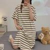 Women's Summer Loose Short-Sleeve Cartoon Nightdress - Cute, Lightweight, Student Style Home Pajamas.