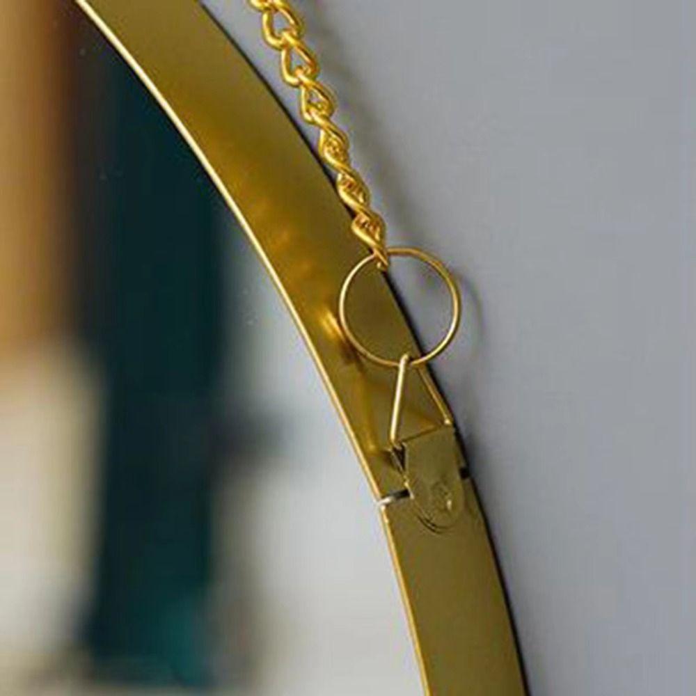 Креативное зеркало для макияжа из кованого железа, круглое/шестиугольное/прямоугольное, настенное зеркало для туалетного столика