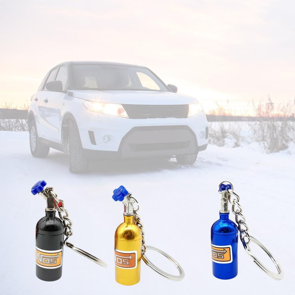 Брелок в форме баллона с закисью азота, имитация, держатель для ключей, алюминиевый сплав, незаменимый аксессуар для автолюбителей и энтузиастов