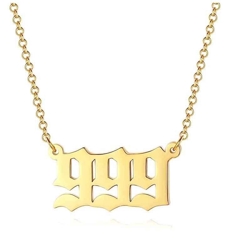 Ожерелья из нержавеющей стали с номерами ангелов, счастливыми числами 111 222 333 444 555 777 888 999 666 000, женское ожерелье с подвеской