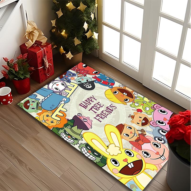 [1pc Boy Cartoon Character Office Carpet] Easy Maintenance Chair Rug for Conference Room Use, Durable Area Sofa Floor Mat