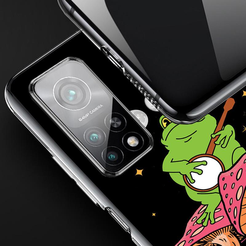 Коттеджкор Лягушка Гриб Кавайный Чехол для Телефона Для Xiaomi Redmi Note 15 14 13 12 11 10 Pro Plus 14S 12S 11S 11T 11E 10S Мягкий