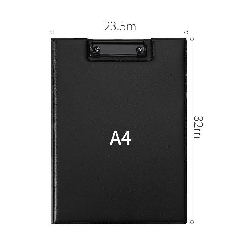 Высококачественная ПУ-кожа A4 A5 Планшет для записей Складной планшет Деловая офисная папка для документов Встроенный карман для файлов Черная планшетка для письма