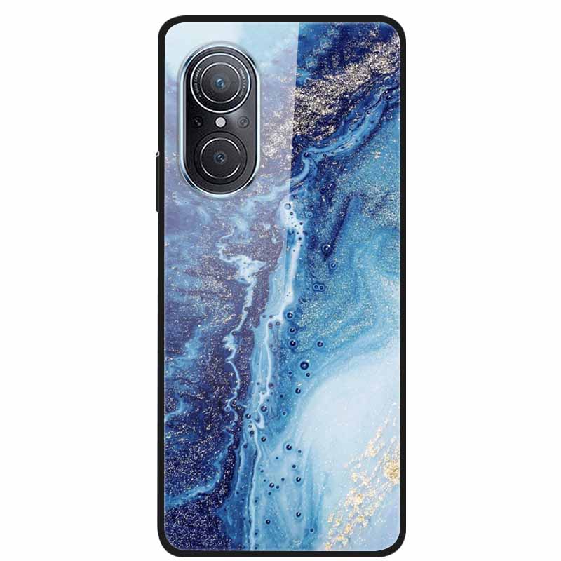 Чехол для Huawei Nova 9 10 Мраморное закаленное стекло Задняя крышка Жесткая для Huawei Nova9 10 SE Чехол Nova10 Ударопрочный Funda Coque