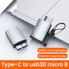 Aluminum Alloy Connector HDD Type-C OTG Adapter Female To Male USB C To USB 3.0 Micro B Converter