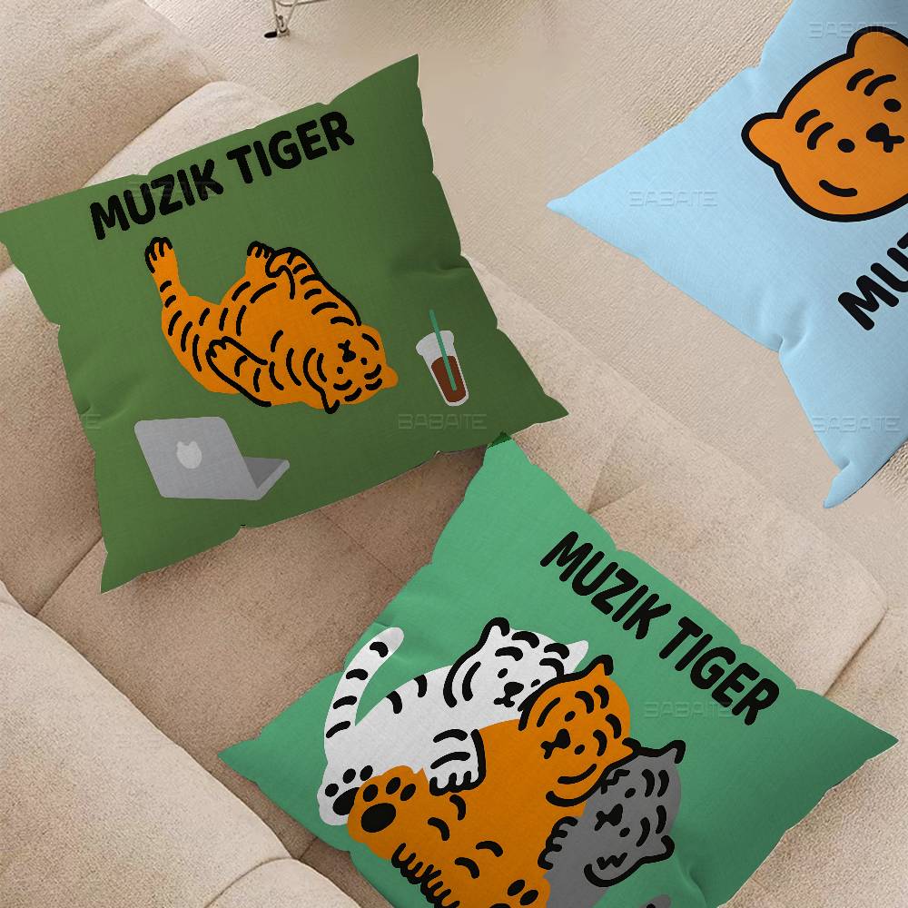 MMUZIKS TTIGER Pillow Cover Design cushion Cover decor Holiday Decorati