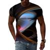 Летняя мода абстрактные цветные графические футболки для мужчин повседневная футболка с 3D принтом в стиле хип-хоп Harajuku личность с круглым вырезом и коротким рукавом